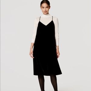 LOFT Velvet Slip Dress